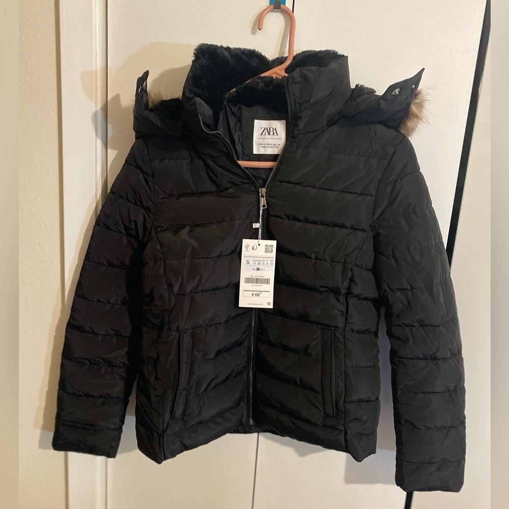 Zara Women Hooded Puffer Jacket